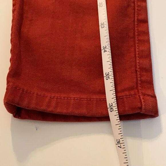 LEVEL 99 red denim four pocket pants Janice ultra skinny style size 26 - Picture 10 of 10